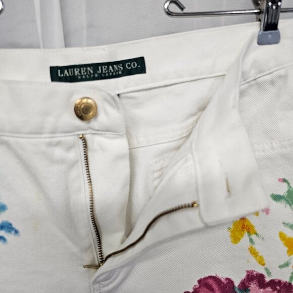 Lauren Ralph Lauren Floral Boot Cut Jeans - White - Picture 6 of 16